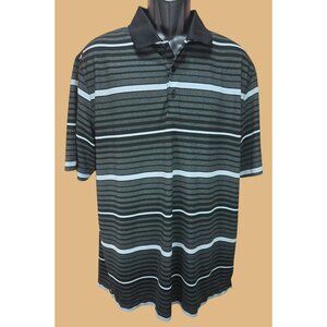 Nike Golf Dri-Fit Tour Performance Black Striped Polo XL